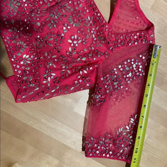 NWT: Mirror like Pink Party Ballgown Indian Lehenga - Picture 11 of 11